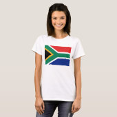 Zuid-Afrika vlag x kaart T-Shirt (Voorkant volledig)