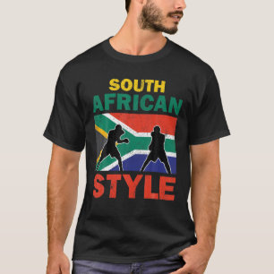 Zuid-Afrika Vlag Zuid-Afrikaanse Boxing Club Vinta T-shirt