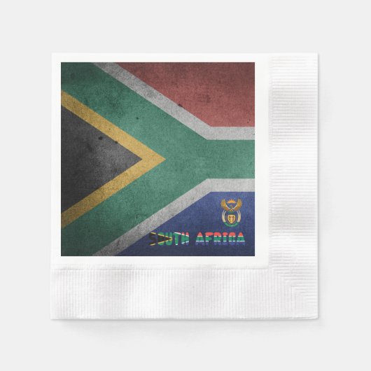 Zuid-Afrika vlaggen van wapens Servet (Voorkant)