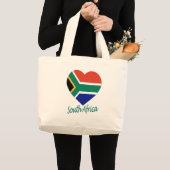 Zuid-Afrika - Vlaggenhart Grote Tote Bag (Voorkant (product))