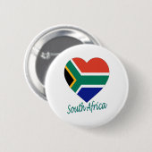 Zuid-Afrika - Vlaggenhart Ronde Button 5,7 Cm (Voorkant /achterkant)