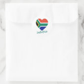 Zuid-Afrika - Vlaggenhart Ronde Sticker (Tas)