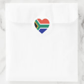 Zuid-Afrika - Vlaggenhart Ronde Sticker (Tas)