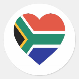 Zuid-Afrika - Vlaggenhart Ronde Sticker