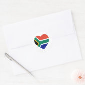 Zuid-Afrika - Vlaggenhart Ronde Sticker (Envelop)