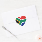 Zuid-Afrika Vlaggenhartticker Hart Sticker (Envelop)