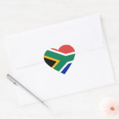 Zuid-Afrika Vlaggenhartticker Hart Sticker (Envelop)