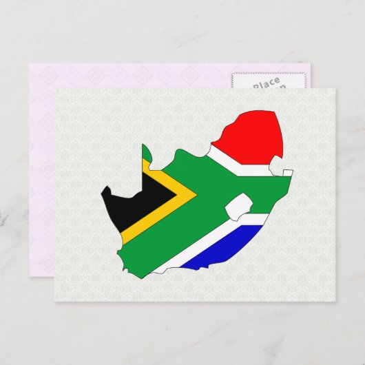 Zuid-Afrika - Vlaggenkaart, volledig formaat Briefkaart (Voorkant / Achterkant)