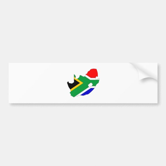 Zuid-Afrika - Vlaggenkaart, volledig formaat Bumpersticker (Voorkant)