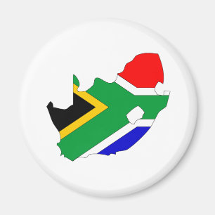 Zuid-Afrika - Vlaggenkaart, volledig formaat Magneet