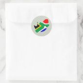 Zuid-Afrika - Vlaggenkaart, volledig formaat Ronde Sticker (Tas)