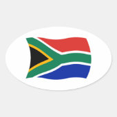 Zuid-Afrika Vlaggensticker Ovale Sticker (Voorkant)