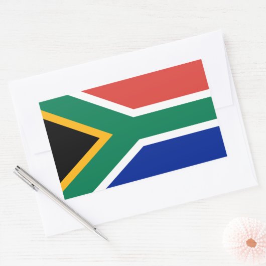 Zuid-Afrika Vlaggensticker Rechthoekige Sticker (Envelop)