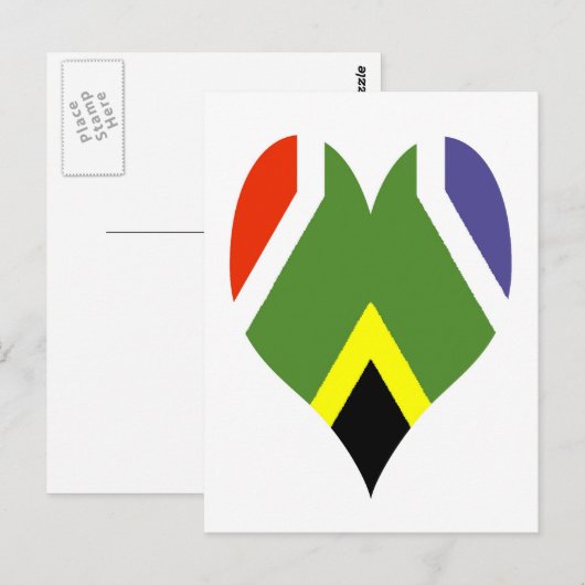 Zuid-Afrika vlaghart - Bokke Briefkaart (Voorkant / Achterkant)