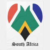 Zuid-Afrika vlaghart - Bokke Fleece Deken (Voorkant)