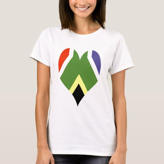 Zuid-Afrika vlaghart - Bokke T-shirt (Voorkant)