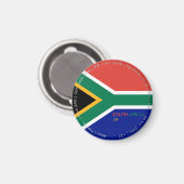 Zuid-Afrika Vlagmagneet Magneet (Voorkant / Achterkant)