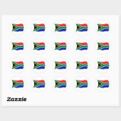 Zuid-Afrika Vlagsticker Ronde Sticker (Vel)