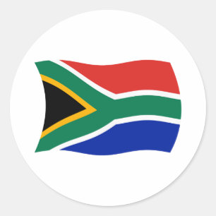Zuid-Afrika Vlagsticker Ronde Sticker