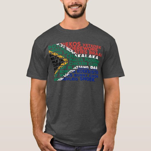 Zuid-Afrika - Voedselvlag T-shirt (Voorkant)