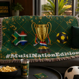 Zuid-Afrika Voetbal 2026 Global Games Goud Blank Deken