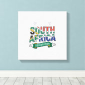 Zuid-Afrika Voetbal 2026 Voetbal Vet Land Typog Canvas Afdruk (Insitu (Houten vloer))