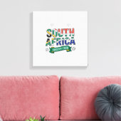 Zuid-Afrika Voetbal 2026 Voetbal Vet Land Typog Canvas Afdruk (Insitu (Woonkamer))