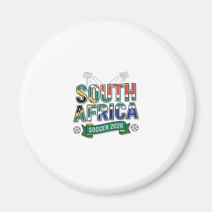 Zuid-Afrika Voetbal 2026 Voetbal Vet Land Typog Magneet