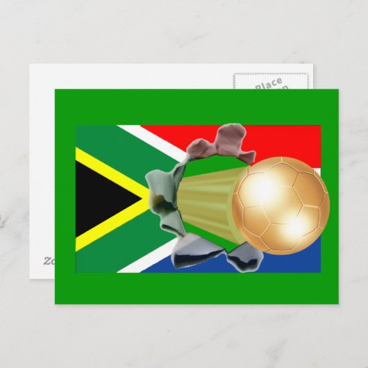 Zuid-Afrika Voetbal Briefkaart (Voorkant / Achterkant)