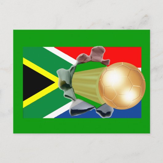 Zuid-Afrika Voetbal Briefkaart (Voorkant)
