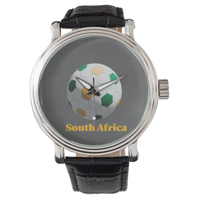 Zuid-Afrika Voetbal Horloge (Voorkant)
