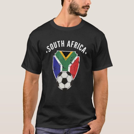 Zuid-Afrika Voetbal Vlag Football Zuid-Afrika T-shirt (Voorkant)