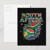 Zuid-Afrika Voetbal Vlammende Bal Retro Voetbal Fa Briefkaart (Voorkant / Achterkant)