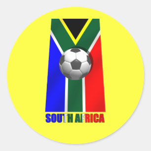 Zuid-Afrika Voetbal voor fans Ronde Sticker