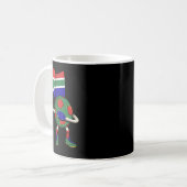 Zuid-Afrika Voetbalshirt Afrika Vlag Voetbal Da Koffiemok (Voorkant links)