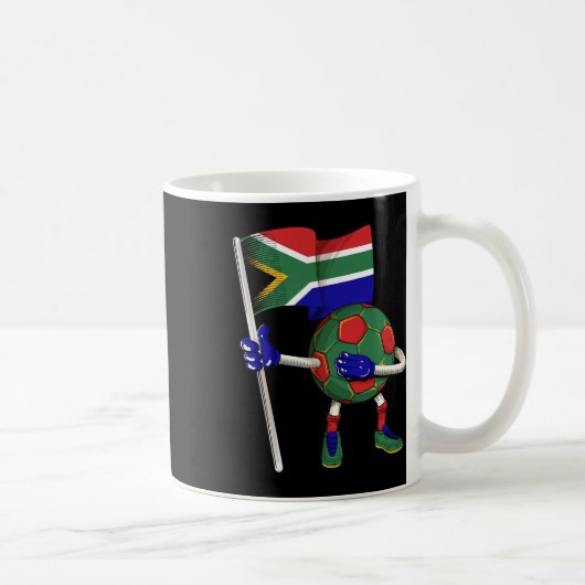 Zuid-Afrika Voetbalshirt Afrika Vlag Voetbal Da Koffiemok (Rechts)