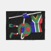 Zuid-Afrika Voetbalshirt Afrika Vlag Voetbal Dab Fleece Deken (Voorkant (Horizontaal))