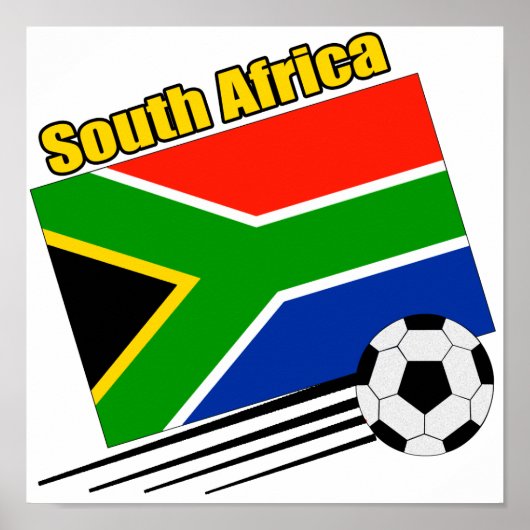 Zuid-Afrika Voetbalteam Poster (Voorkant)