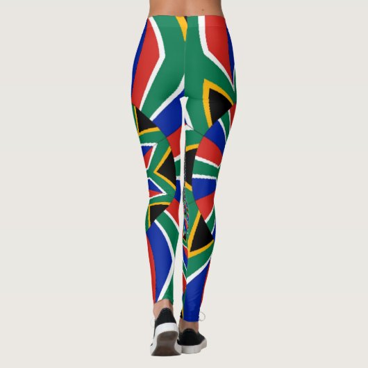 Zuid-Afrika vrouwen mode multi-kleuren design Leggings (Achterkant)
