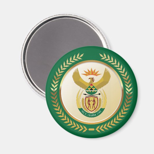 Zuid-Afrika Wapen Magneet (Voorkant / Achterkant)