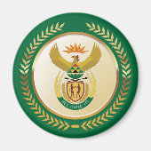 Zuid-Afrika Wapen Magneet (Voorkant)