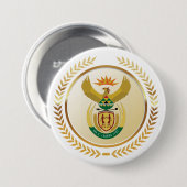 Zuid-Afrika Wapen Ronde Button 7,6 Cm (Voorkant /achterkant)