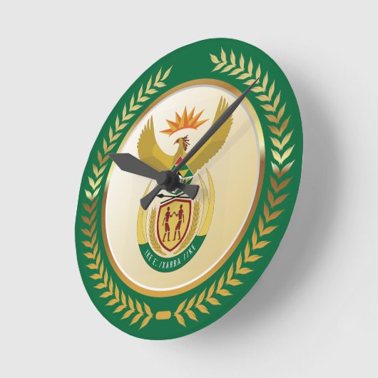 Zuid-Afrika Wapen Ronde Klok (Hoek)