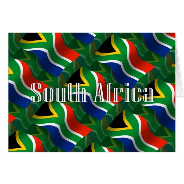 Zuid-Afrika Wavevlag (Voorkant Horizontaal)