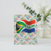 Zuid-Afrika Wavevlag Kaart (Staand voorkant)