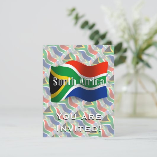 Zuid-Afrika Wavevlag Kaart (Staand voorkant)