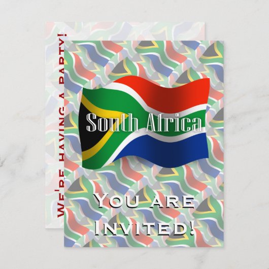 Zuid-Afrika Wavevlag Kaart (Voorkant / Achterkant)