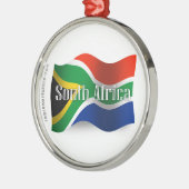 Zuid-Afrika Wavevlag Metalen Ornament (Links)
