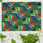 Zuid-Afrika Wavevlag Theedoek (Gevouwen)