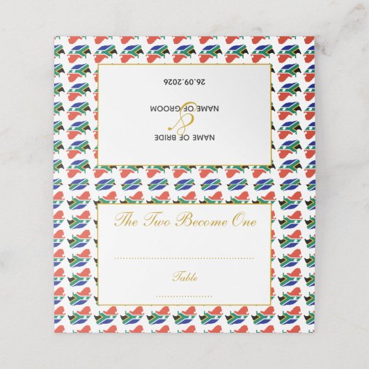 ZUID-AFRIKA Wedding Celebration Christelijk Plaatskaartje (Buitenkant ongevouwen)